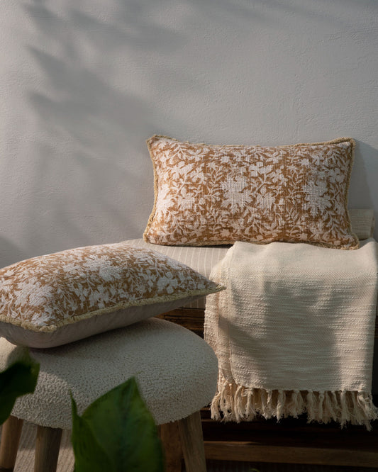 Indian Hand Block Print Pillow Cover 12"x20" (set 2 pcs)