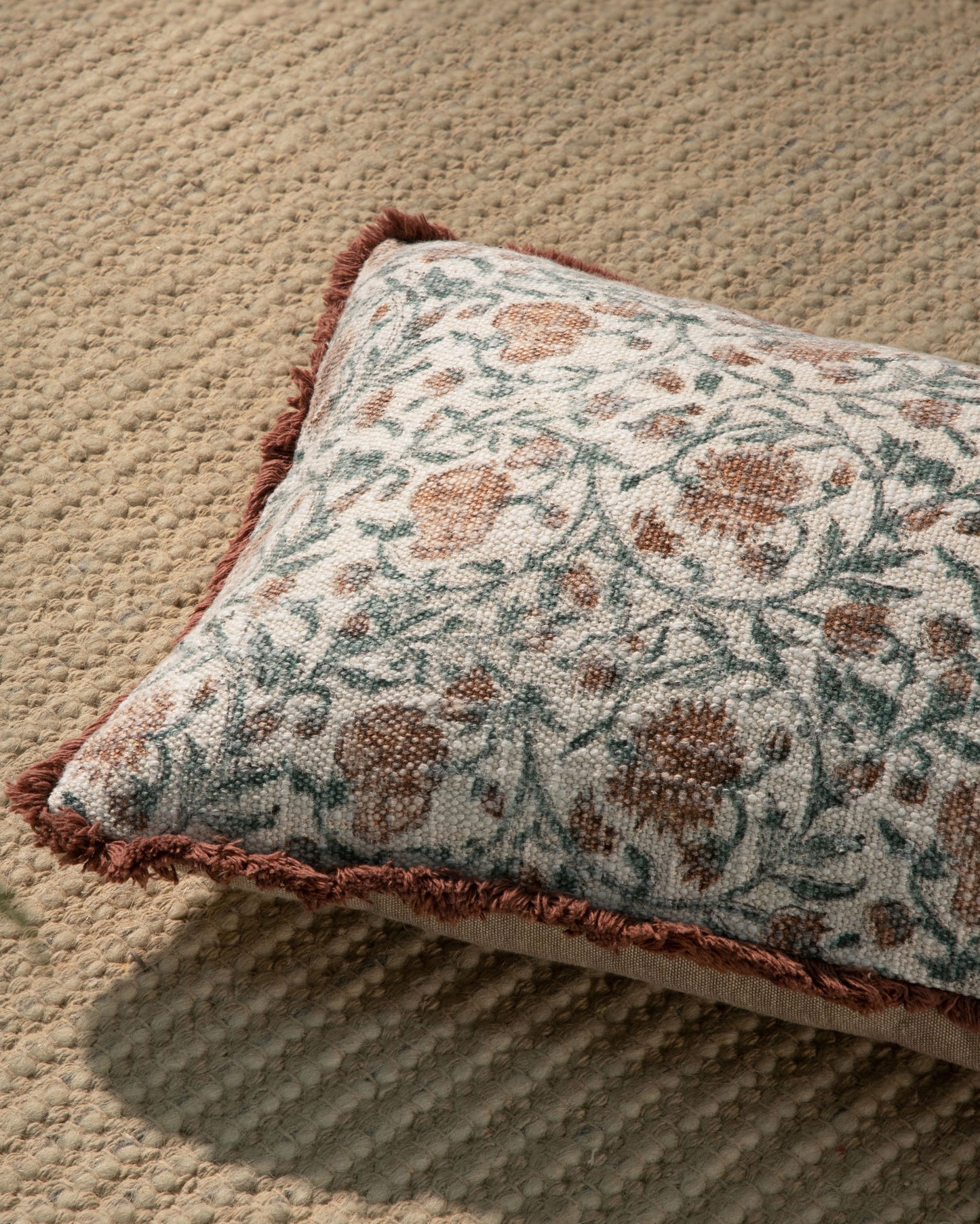 Block Print Decorative Pillow Cover 12"x 20" (set 2 pcs)