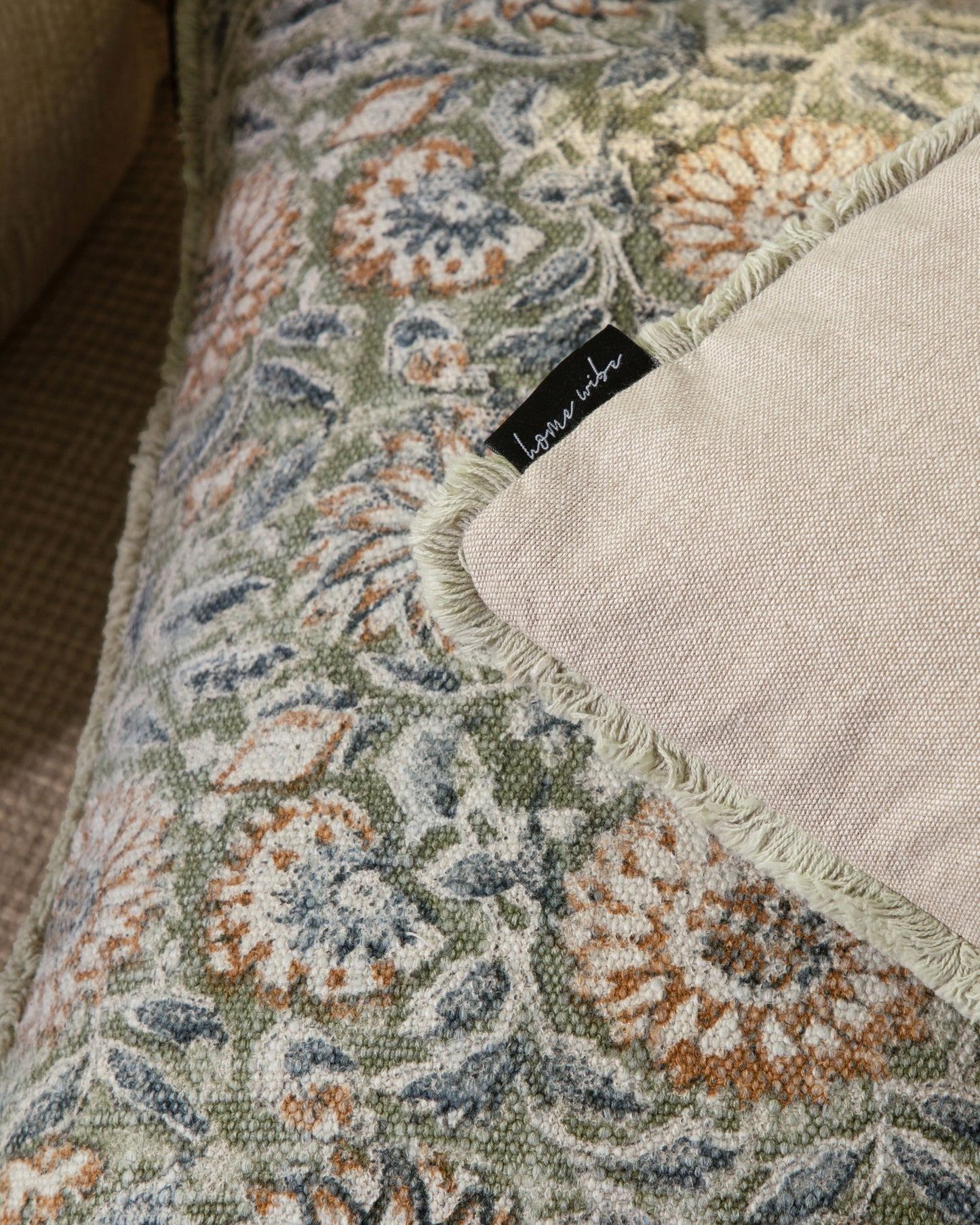 Indoor Cushion Cover Block Printed Thick/Heavy Cotton (set 2 pcs)