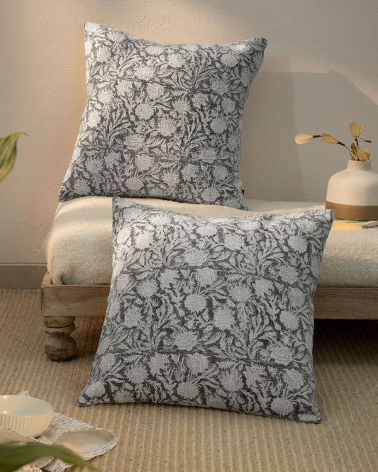 Traditional Block Print Cushion Cover 18"x18" (set 2 pcs)