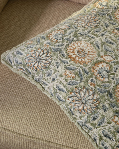 Indoor Cushion Cover Block Printed Thick/Heavy Cotton (set 2 pcs)