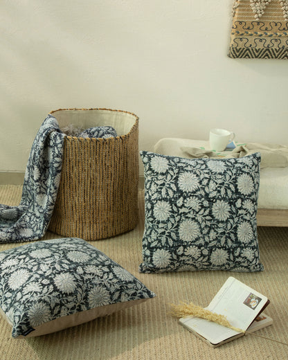 Block Print Decorative Cushion Cover 18"x18" (set 2 pcs)