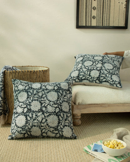 Block Print Decorative Cushion Cover 18"x18" (set 2 pcs)