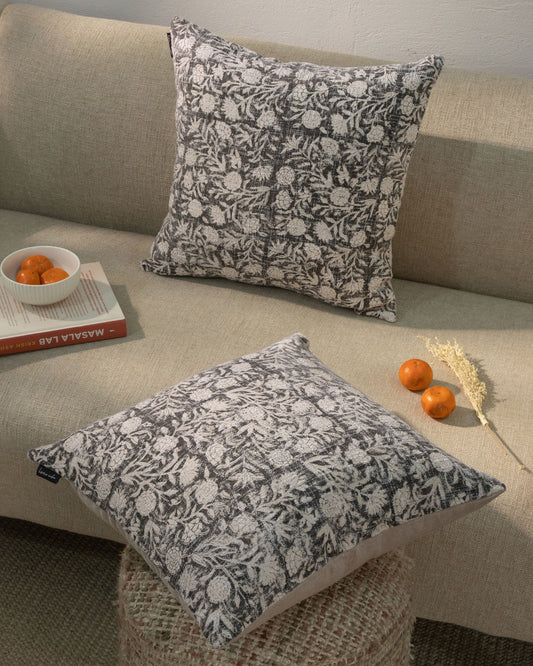 Indian Block Print Cushion Cover 18"x18" (set 2 pcs)