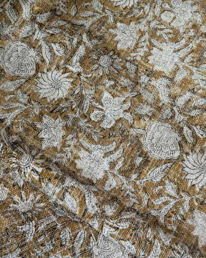 Indian Hand Block Printed Throw 50"x60"