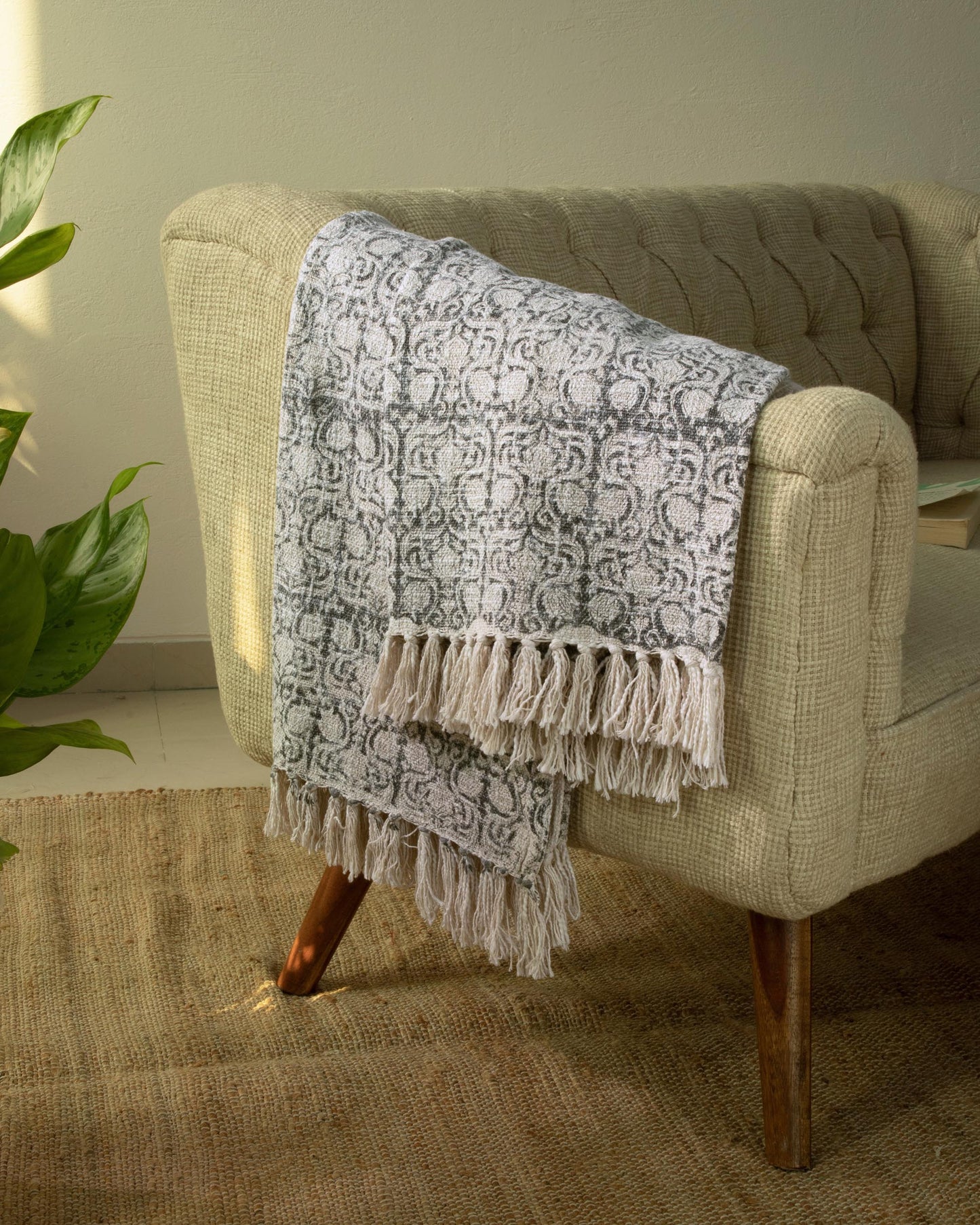 Block Print Tribal Soft Indian Cotton Throw 50"x60"