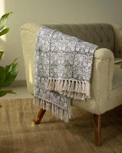 Block Print Tribal Soft Indian Cotton Throw 50"x60"